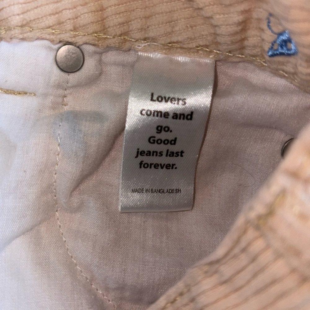 PacSun Light Tan Corduroy Pants with Blue Accents - Picture 11 of 12